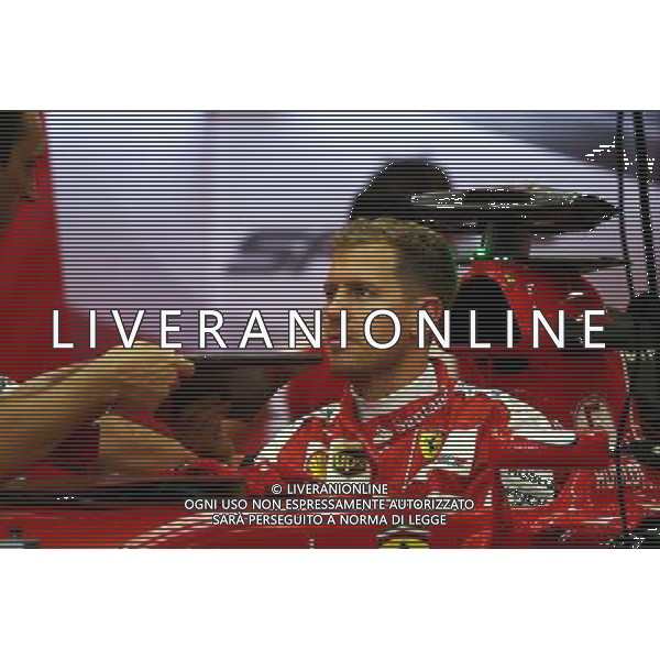 Sebastian Vettel (GER) Ferrari SF15-T. 17.09.2015. Formula 1 World Championship, Rd 13, Singapore Grand Prix, Singapore, Singapore, Preparation Day. AG ALDO LIVERANI SAS ONLY ITALY