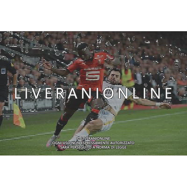 Paul Georges NTEP / Marko BASA - 18.09.2015 - Rennes / Lille - 6eme journee Ligue 1 Photo : Nolwenn Le Gouic / Icon Sport AG ALDO LIVERANI SAS ONLY ITALY