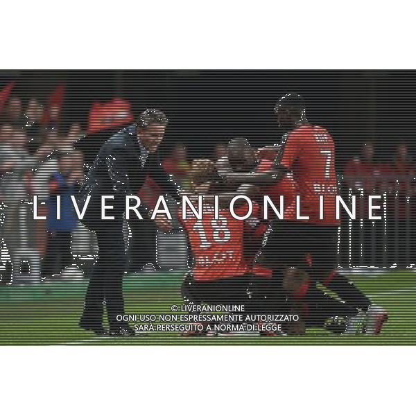 joie Rennes / Philippe MONTANIER - 18.09.2015 - Rennes / Lille - 6eme journee Ligue 1 Photo : Nolwenn Le Gouic / Icon Sport AG ALDO LIVERANI SAS ONLY ITALY
