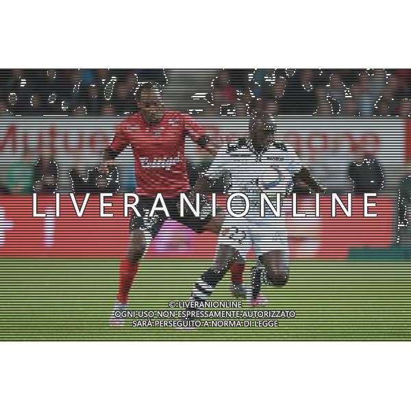 Jeremy SORBON / Issiar DIA - 19.09.2015 - Guingamp / Gazelec Ajaccio - 6eme journee Ligue 1 Photo : Nolwenn Le Gouic / Icon Sport AG ALDO LIVERANI SAS ONLY ITALY
