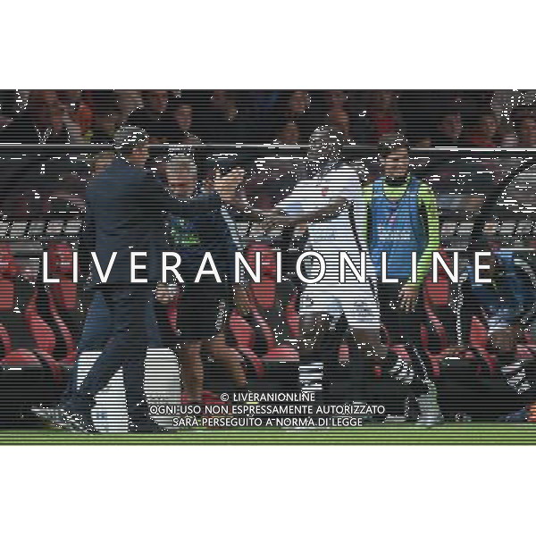 Thierry LAURET / Kader MANGANE - 19.09.2015 - Guingamp / Gazelec Ajaccio - 6eme journee Ligue 1 Photo : Nolwenn Le Gouic / Icon Sport AG ALDO LIVERANI SAS ONLY ITALY