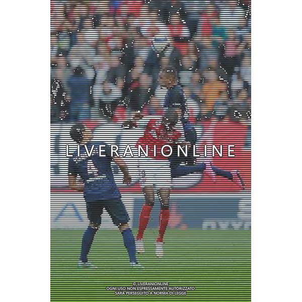 Layvin Kurzawa / Prince Oniangue / Benjamin Stambouli - 19.09.2015 - Reims / PSG - 6eme journee de Ligue 1 Photo : Andre Ferreira / Icon Sport AG ALDO LIVERANI SAS ONLY ITALY