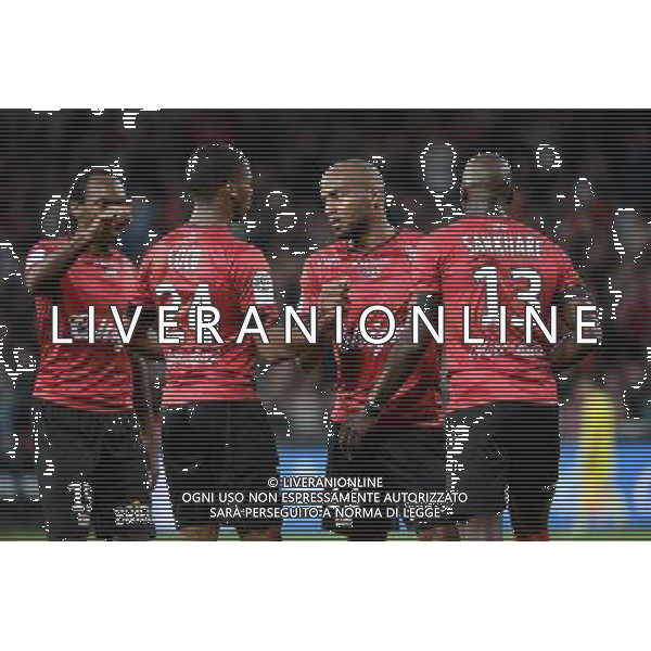 joie Jimmy BRIAND / Marcus COCO - 19.09.2015 - Guingamp / Gazelec Ajaccio - 6eme journee Ligue 1 Photo : Nolwenn Le Gouic / Icon Sport AG ALDO LIVERANI SAS ONLY ITALY