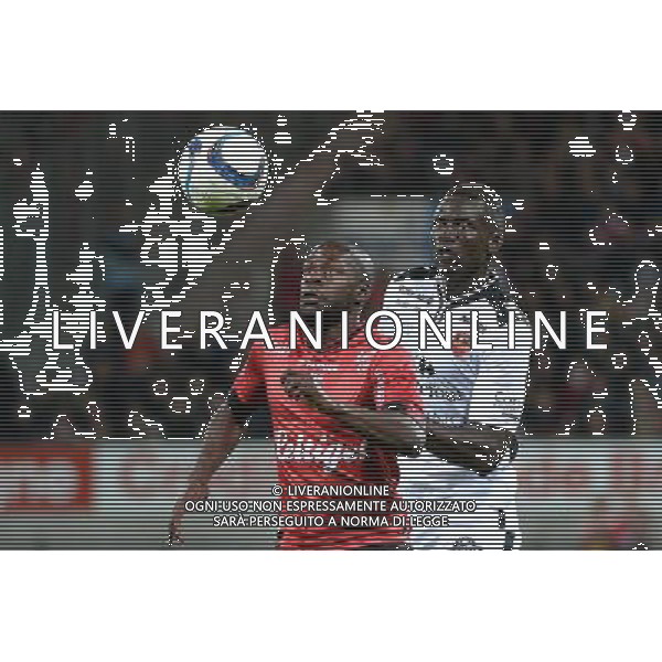 Yannis SALIBUR / Kader MANGANE - 19.09.2015 - Guingamp / Gazelec Ajaccio - 6eme journee Ligue 1 Photo : Nolwenn Le Gouic / Icon Sport AG ALDO LIVERANI SAS ONLY ITALY