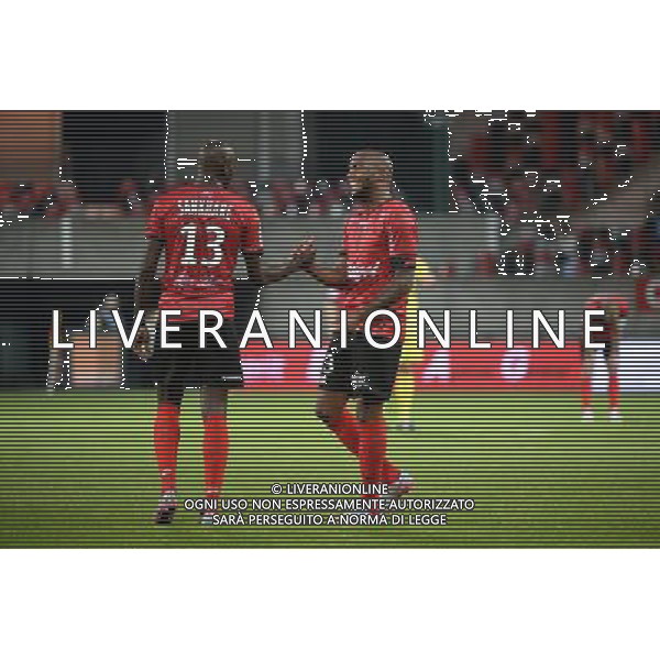 joie Jimmy BRIAND / Younousse SANKHARE - 19.09.2015 - Guingamp / Gazelec Ajaccio - 6eme journee Ligue 1 Photo : Nolwenn Le Gouic / Icon Sport AG ALDO LIVERANI SAS ONLY ITALY