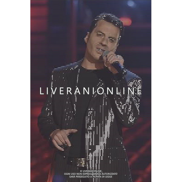 Roma - 18/09/2015 - Studi Rai Studios - Trasmissione TV \' Tale e Quale Show \' - nella foto: Francesco Cicchella interpreta Tiziano Ferro / Ph. Fabrizio Corradetti - Ag. Aldo Liverani sas