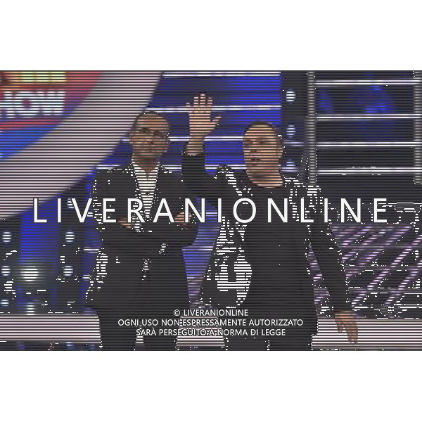 Roma - 18/09/2015 - Studi Rai Studios - Trasmissione TV \' Tale e Quale Show \' - nella foto: Carlo Conti e Gabriele Cirilli / Ph. Fabrizio Corradetti - Ag. Aldo Liverani sas