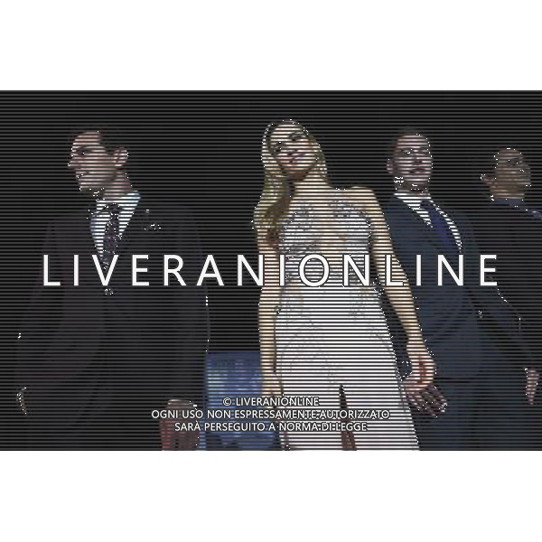 (L to R): Fabio Leimer (SUI) Manor Marussia F1 Team Test and Reserve Driver; Carmen Jorda (ESP) Lotus F1 Team Development Driver; Stoffel Vandoorne (BEL) McLaren Test and Reserve Driver; and Esteban Gutierrez (MEX) Ferrari Test and Reserve Driver, at the Amber Lounge Fashion Show. 19.09.2015. Formula 1 World Championship, Rd 13, Singapore Grand Prix, Singapore, Singapore, Qualifying Day. AG ALDO LIVERANI SAS ONLY ITALY