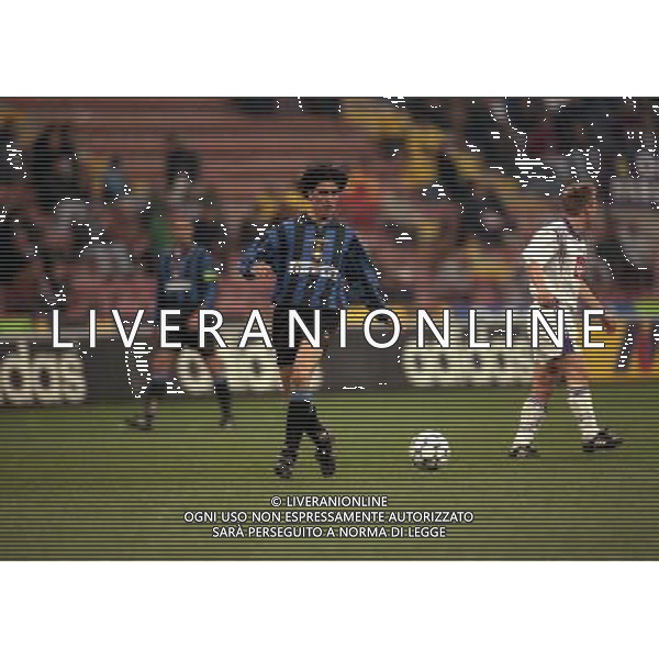 18-03-1997 QUARTI DI FINALE COPPA UEFA INTER ANDERLECHT NELLA FOTO SALVATORE FRESI AG ALDO LIVERANI SAS