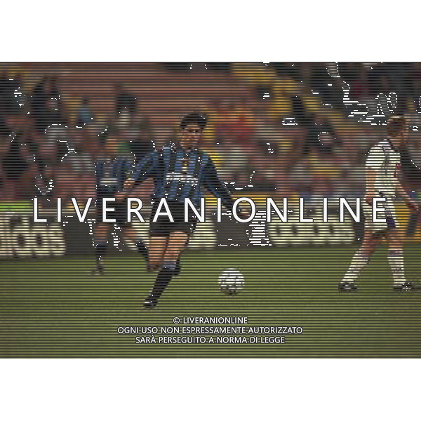 18-03-1997 QUARTI DI FINALE COPPA UEFA INTER ANDERLECHT NELLA FOTO SALVATORE FRESI AG ALDO LIVERANI SAS