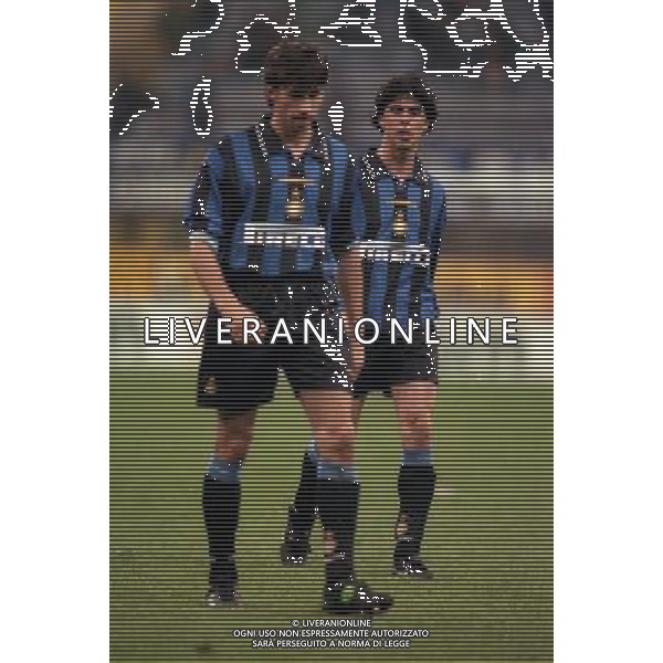 18-03-1997 QUARTI DI FINALE COPPA UEFA INTER ANDERLECHT NELLA FOTO MASSIMO PAGANIN AG ALDO LIVERANI SAS