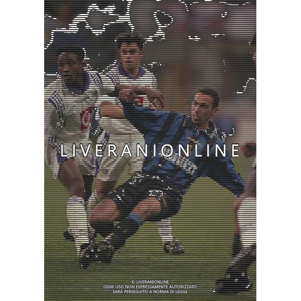 18-03-1997 QUARTI DI FINALE COPPA UEFA INTER ANDERLECHT NELLA FOTO Youri Raffi Djorkaeff AG ALDO LIVERANI SAS