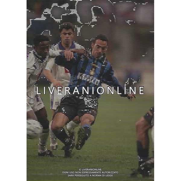18-03-1997 QUARTI DI FINALE COPPA UEFA INTER ANDERLECHT NELLA FOTO Youri Raffi Djorkaeff AG ALDO LIVERANI SAS