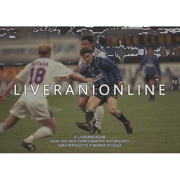 18-03-1997 QUARTI DI FINALE COPPA UEFA INTER ANDERLECHT NELLA FOTO JAVIER ZANETTI AG ALDO LIVERANI SAS
