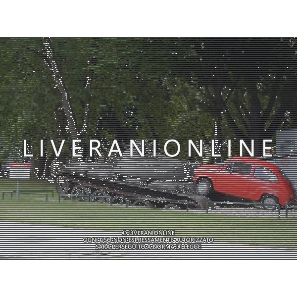 OSJEK CROAZIA 2015 NELLA FOTO Scritto sulla targa del monumento << Il 27 giugno, 1991 il carro armato del grande aggressore Serbo, distrusse la fiat rossa che fu parcheggiata in difesa di questo incrocio dal nostro cittadino Branko Breskic. In memoria della resistenza, della difesa e della vittoria sulla guerra imposta, questa installazione artistica  stata eretta dai cittadini della inconquistata cittˆ di Osijek. AG ALDO LIVERANI SAS