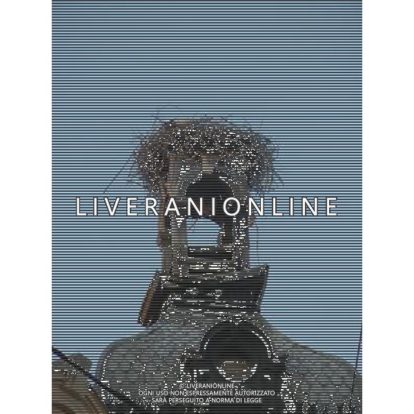 OSJEK CROAZIA 2015 NELLA FOTO LE CICOGNE SU UN TETTO DI UN EDIFICIO AG ALDO LIVERANI SAS