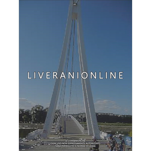 OSJEK CROAZIA 2015 NELLA FOTO IL PONTE SUL FIUME DRAVA AG ALDO LIVERANI SAS