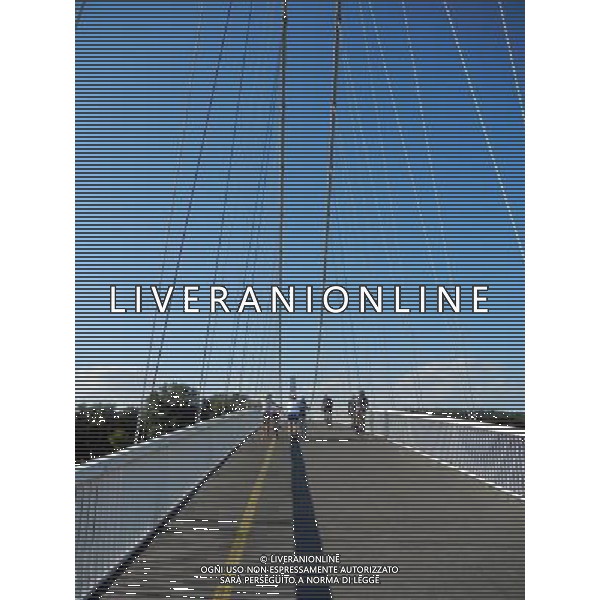 OSJEK CROAZIA 2015 NELLA FOTO IL PONTE SUL FIUME DRAVA AG ALDO LIVERANI SAS