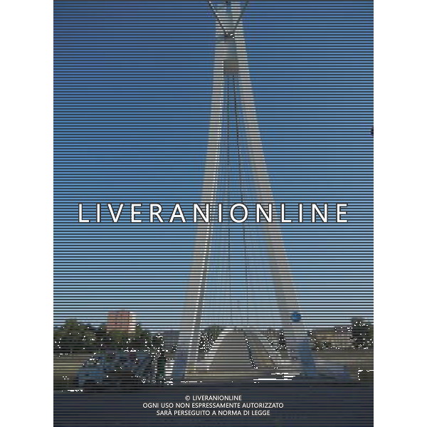 OSJEK CROAZIA 2015 NELLA FOTO IL PONTE SUL FIUME DRAVA AG ALDO LIVERANI SAS