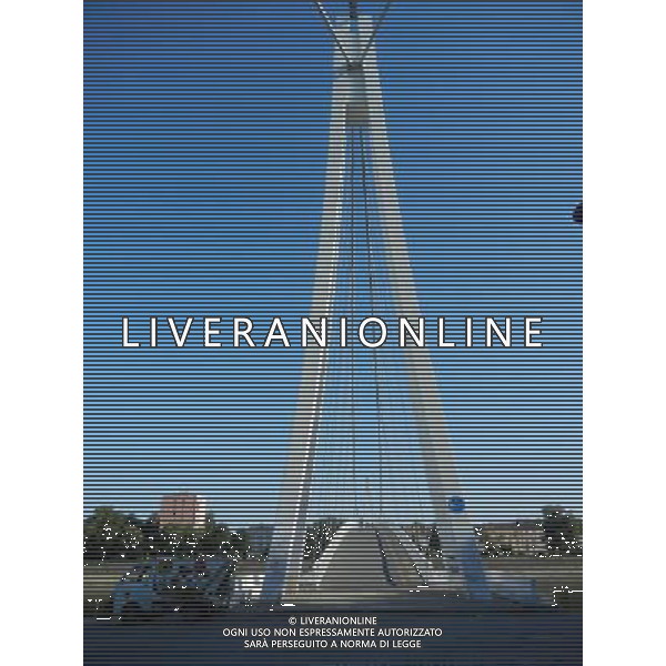 OSJEK CROAZIA 2015 NELLA FOTO IL PONTE SUL FIUME DRAVA AG ALDO LIVERANI SAS