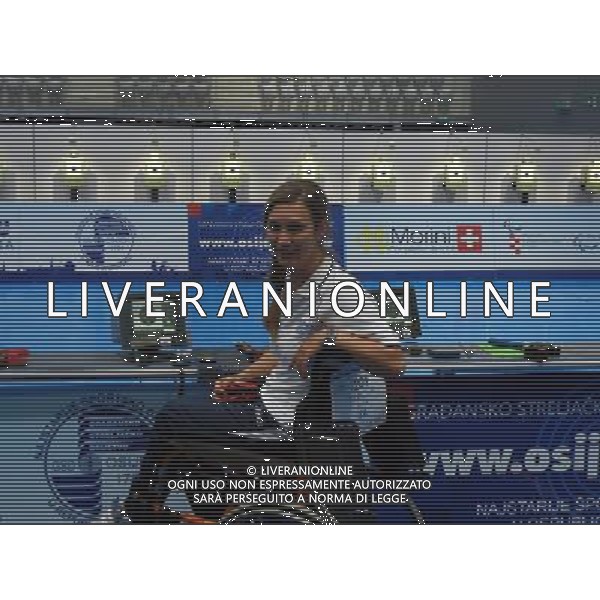 OSJEK CROAZIA 2015 NELLA FOTO NADIA FARIO CAMPIONESSA DI TIRO CON PISTOLA CON IL COMPAGNO IVANO BORGATO AG ALDO LIVERANI SAS