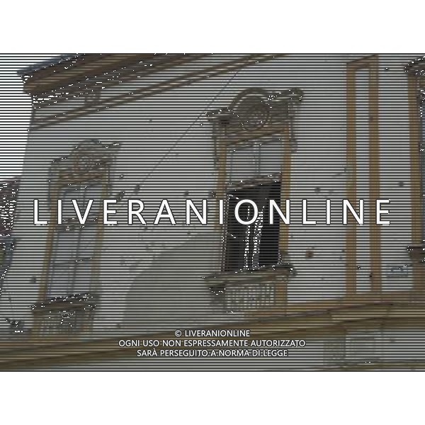 OSJEK CROAZIA 2015 NELLA FOTO PANORAMICA DELLA CITTA DI OSJEK CON VISIBILI SUI MURI DELLE CASE ANCORA I SEGNI DELLA GUERRA CON LA SERBIA AG ALDO LIVERANI SAS