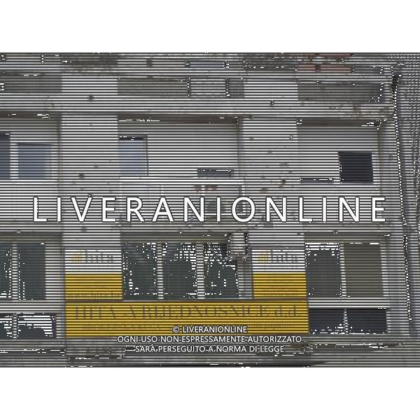 OSJEK CROAZIA 2015 NELLA FOTO PANORAMICA DELLA CITTA DI OSJEK CON VISIBILI SUI MURI DELLE CASE ANCORA I SEGNI DELLA GUERRA CON LA SERBIA AG ALDO LIVERANI SAS