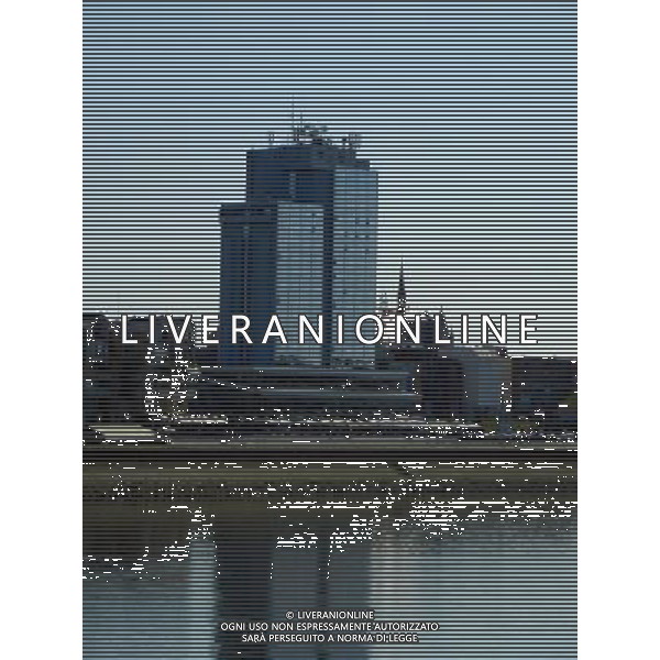 OSJEK CROAZIA 2015 NELLA FOTO PANORAMICA DELLA CITTA DI OSJEK L\'ALBERGO OSJEK AG ALDO LIVERANI SAS