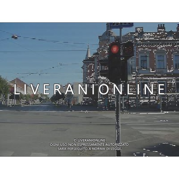 OSJEK CROAZIA 2015 NELLA FOTO PANORAMICA DELLA CITTA DI OSJEK CON I SEMAFORI CON I SECONDI AG ALDO LIVERANI SAS