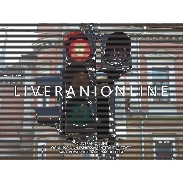 OSJEK CROAZIA 2015 NELLA FOTO PANORAMICA DELLA CITTA DI OSJEK CON I SEMAFORI CON I SECONDI AG ALDO LIVERANI SAS