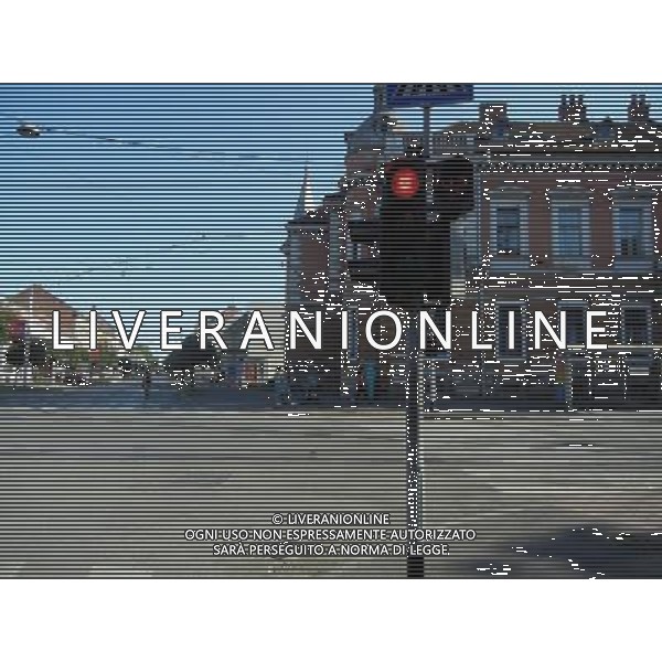 OSJEK CROAZIA 2015 NELLA FOTO PANORAMICA DELLA CITTA DI OSJEK CON I SEMAFORI CON I SECONDI AG ALDO LIVERANI SAS