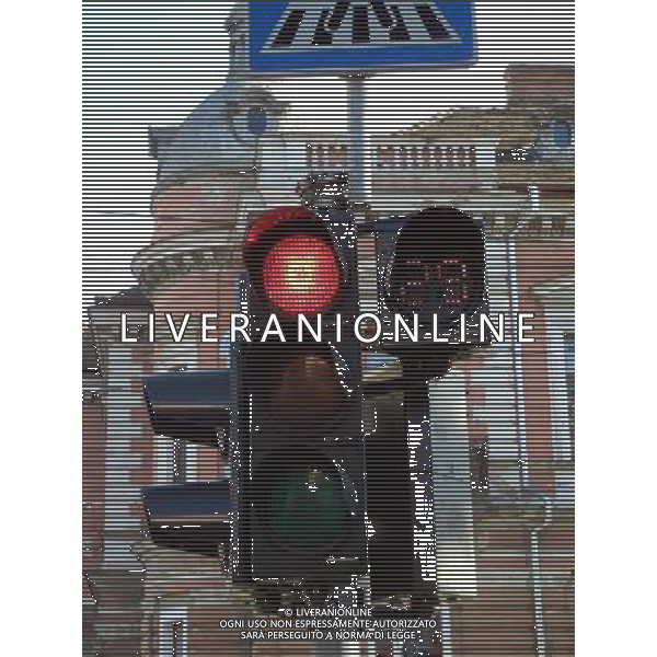 OSJEK CROAZIA 2015 NELLA FOTO PANORAMICA DELLA CITTA DI OSJEK CON I SEMAFORI CON I SECONDI AG ALDO LIVERANI SAS