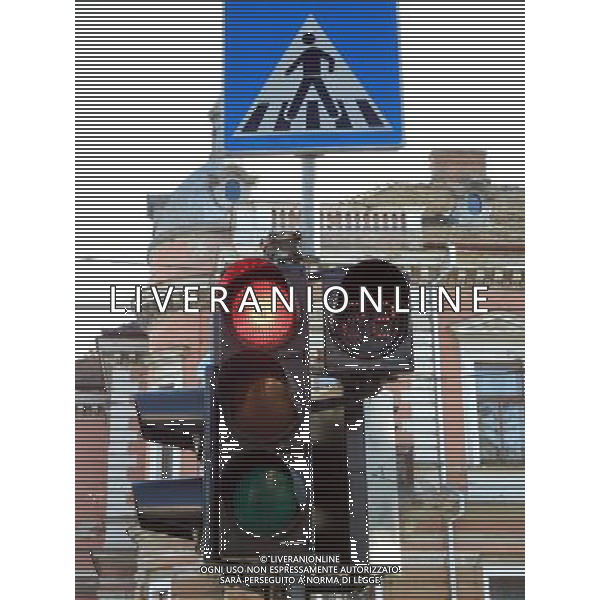 OSJEK CROAZIA 2015 NELLA FOTO PANORAMICA DELLA CITTA DI OSJEK CON I SEMAFORI CON I SECONDI AG ALDO LIVERANI SAS