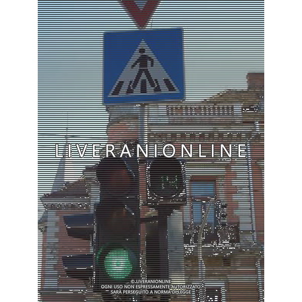 OSJEK CROAZIA 2015 NELLA FOTO PANORAMICA DELLA CITTA DI OSJEK CON I SEMAFORI CON I SECONDI AG ALDO LIVERANI SAS