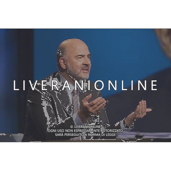 Roma - 20/09/2015 - Studi Rai Teulada - Trasmissione TV \' In Mezzora \' - nella foto: Pierre Moscovici commissario europeo per gli affari economici e monetari / Ph. Fabrizio Corradetti - Ag. Aldo Liverani sas /Agenzia Aldo Liverani S.a.s.