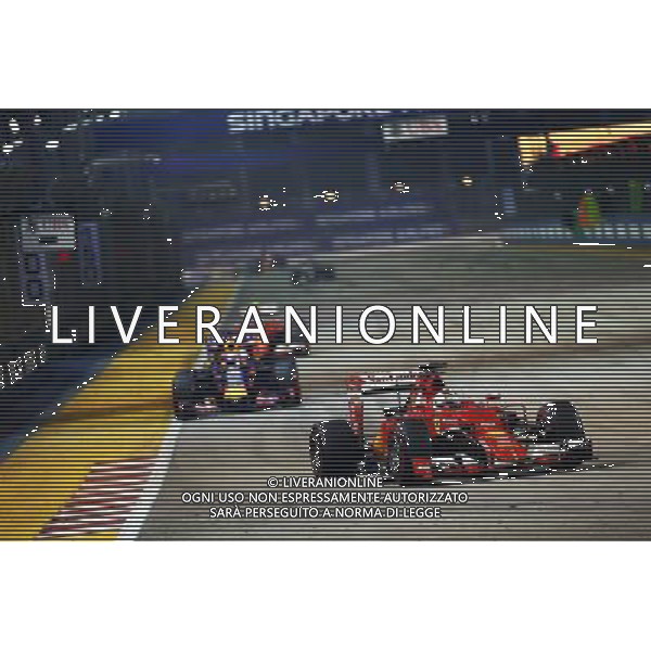 Sebastian Vettel (GER) Ferrari SF15-T. 20.09.2015. Formula 1 World Championship, Rd 13, Singapore Grand Prix, Singapore, Singapore, Race Day. AG ALDO LIVERANI SAS ONLY ITALY