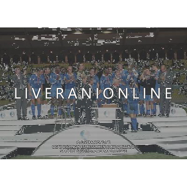 MONACO -28-08-1998 FINALE SUPERCOPPA EUROPEA CHELSEA REAL MADRID NELLA FOTO LASQUADRA DEL CHELSEA VINCE LA SUPERCOPPA EUROPEA AG ALDO LIVERANI SAS