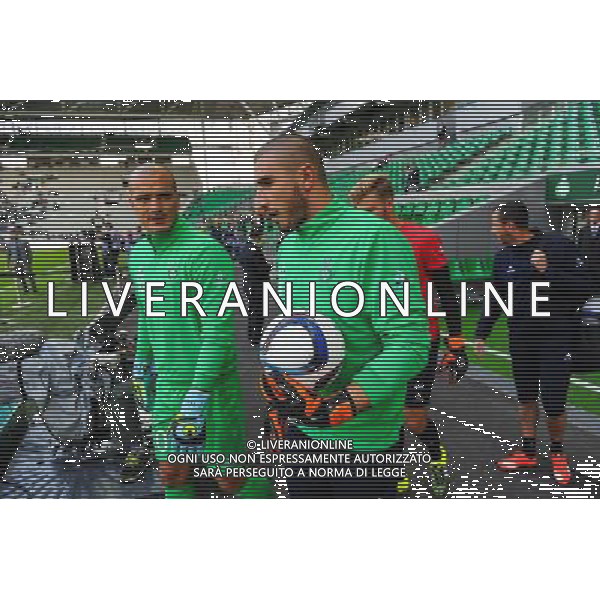 Jessy MOULIN / Stephane RUFFIER - 20.09.2015 - Saint Etienne / Nantes - 6eme journee de Ligue 1 Photo : Jean Paul Thomas / Icon Sport AG ALDO LIVERANI SAS ONLY ITALY