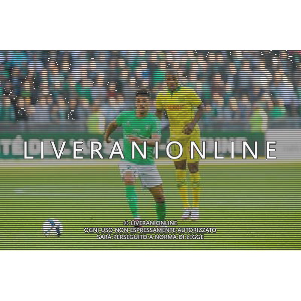 Kevin MALCUIT - 20.09.2015 - Saint Etienne / Nantes - 6eme journee de Ligue 1 Photo : Jean Paul Thomas / Icon Sport AG ALDO LIVERANI SAS ONLY ITALY