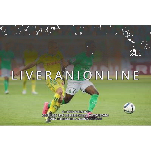 Valentin RONGIER / Jean Christophe BAHEBECK - 20.09.2015 - Saint Etienne / Nantes - 6eme journee de Ligue 1 Photo : Jean Paul Thomas / Icon Sport AG ALDO LIVERANI SAS ONLY ITALY