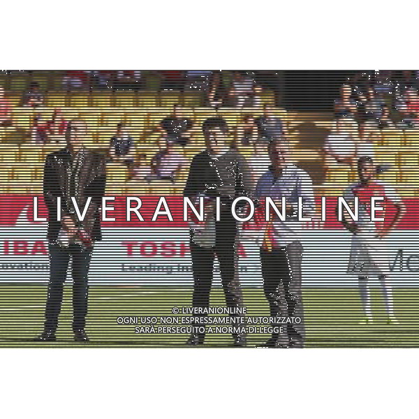 David Trezeguet / Rinat Dasaev / Gheorghe Hagi - 20.09.2015 - Monaco / Lorient - 6eme journee de Ligue 1 Photo : Serge Haouzi / Icon Sport AG ALDO LIVERANI SAS ONLY ITALY