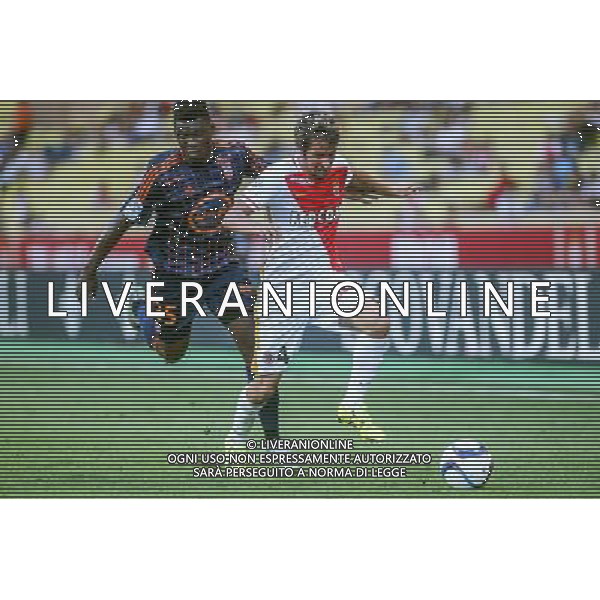Fabio Coentrao / Lamine Gassama - 20.09.2015 - Monaco / Lorient - 6eme journee de Ligue 1 Photo : Serge Haouzi / Icon Sport AG ALDO LIVERANI SAS ONLY ITALY