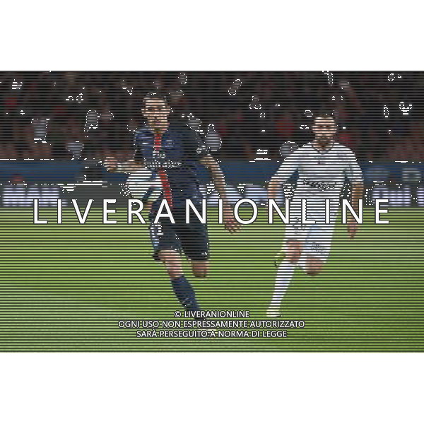 Angel DI MARIA / Laurent DOS SANTOS - 22.09.2015 - PSG / Guingamp - 7eme journee Ligue 1 Photo : Nolwenn Le Gouic / Icon Sport /AGENZIA ALDO LIVERANI Sas - ITALY ONLY - EDITORIAL USE ONLY