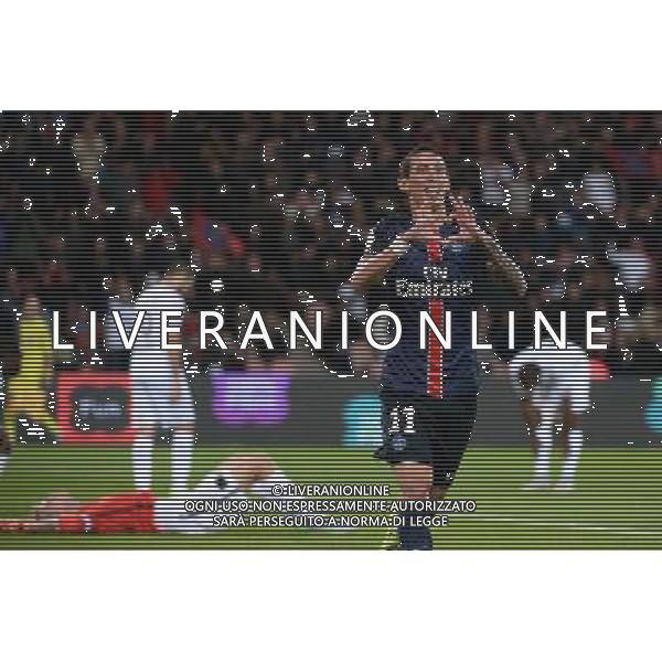 joie Angel DI MARIA - 22.09.2015 - PSG / Guingamp - 7eme journee Ligue 1 Photo : Nolwenn Le Gouic / Icon Sport /AGENZIA ALDO LIVERANI Sas - ITALY ONLY - EDITORIAL USE ONLY