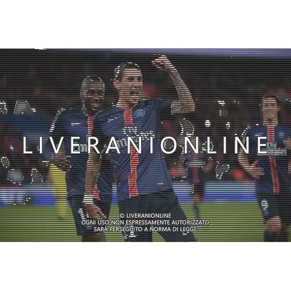 joie Angel DI MARIA - 22.09.2015 - PSG / Guingamp - 7eme journee Ligue 1 Photo : Nolwenn Le Gouic / Icon Sport /AGENZIA ALDO LIVERANI Sas - ITALY ONLY - EDITORIAL USE ONLY