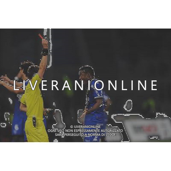 Carton Rouge Francois KAMANO / Benoit BASTIEN - 23.09.2015 - Lyon / Bastia - 7eme journee de Ligue 1 Photo : Jean Paul Thomas / Icon Sport /AGENZIA ALDO LIVERANI Sas - ITALY ONLY - EDITORIAL USE ONLY