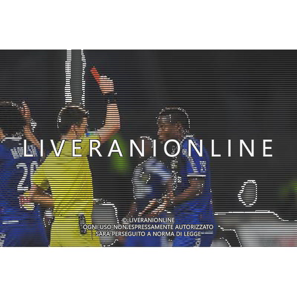 Carton Rouge Francois KAMANO / Benoit BASTIEN - 23.09.2015 - Lyon / Bastia - 7eme journee de Ligue 1 Photo : Jean Paul Thomas / Icon Sport /AGENZIA ALDO LIVERANI Sas - ITALY ONLY - EDITORIAL USE ONLY