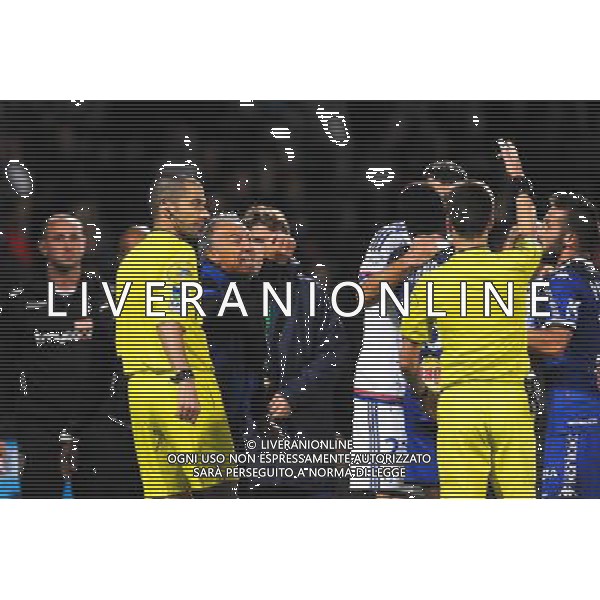 Altercation Ghislain PRINTANT / Benoit BASTIEN - 23.09.2015 - Lyon / Bastia - 7eme journee de Ligue 1 Photo : Jean Paul Thomas / Icon Sport /AGENZIA ALDO LIVERANI Sas - ITALY ONLY - EDITORIAL USE ONLY