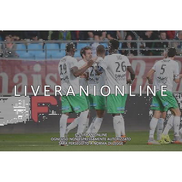 joie Saint Etienne - Benjamin CORGNET - 23.09.2015 - Troyes / Saint Etienne - 7eme journee Ligue 1 Photo : Nolwenn Le Gouic / Icon Sport /AGENZIA ALDO LIVERANI Sas - ITALY ONLY - EDITORIAL USE ONLY