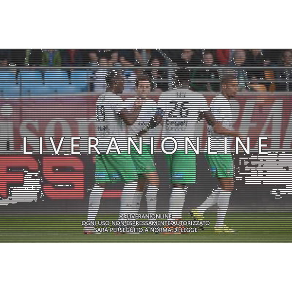 joie Saint Etienne - Benjamin CORGNET - 23.09.2015 - Troyes / Saint Etienne - 7eme journee Ligue 1 Photo : Nolwenn Le Gouic / Icon Sport /AGENZIA ALDO LIVERANI Sas - ITALY ONLY - EDITORIAL USE ONLY